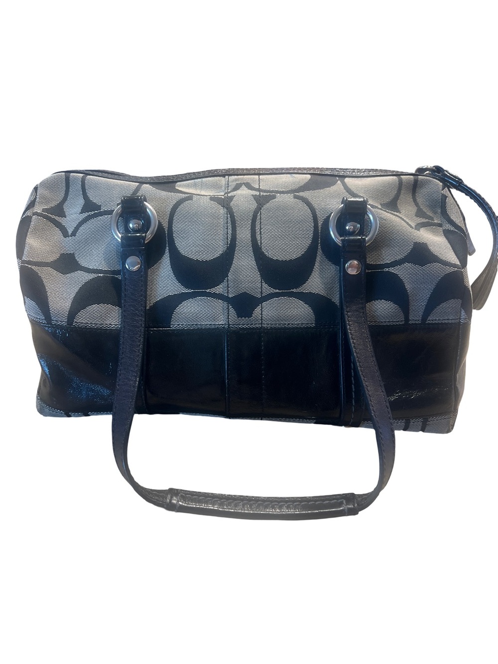 Coach Black Signature Canvas Satchel